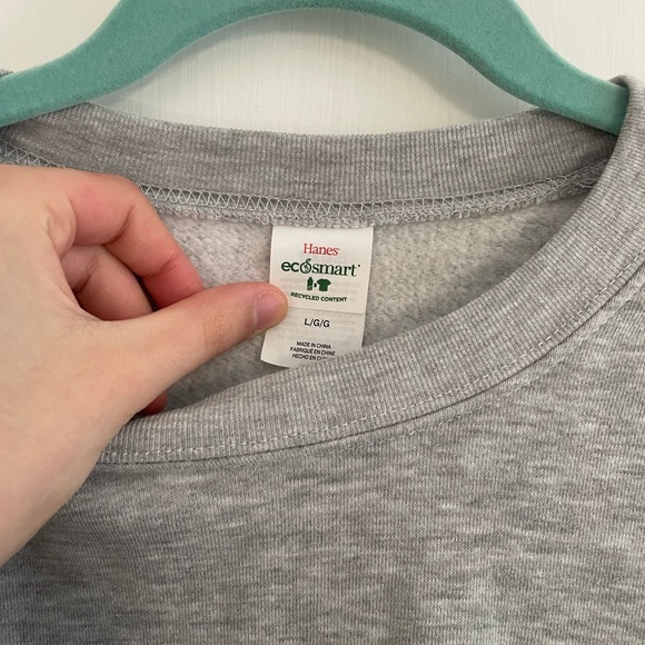 Hanes heather grey pullover - Picture 2 of 3